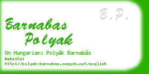 barnabas polyak business card